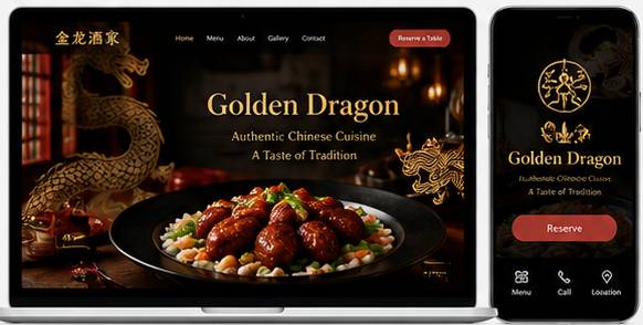 金龙酒家 · Golden Dragon design preview