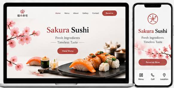SAKURA SUSHI design preview